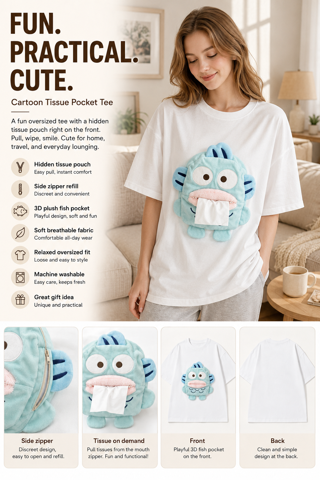 Clownfish Plush Tee