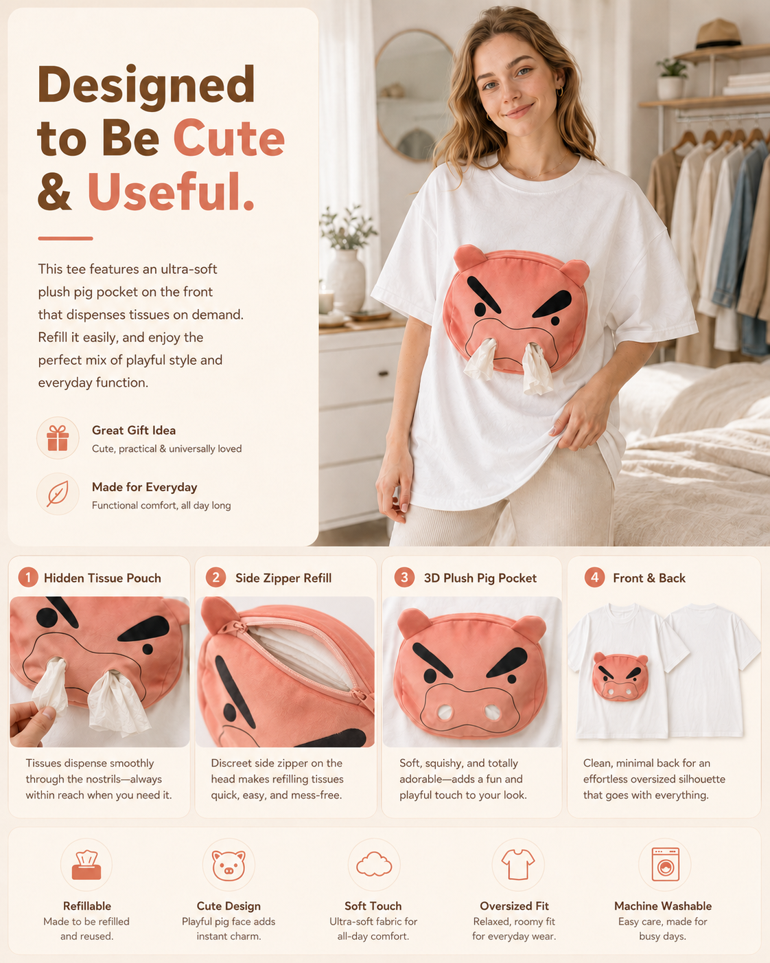 Pig Plush Tee