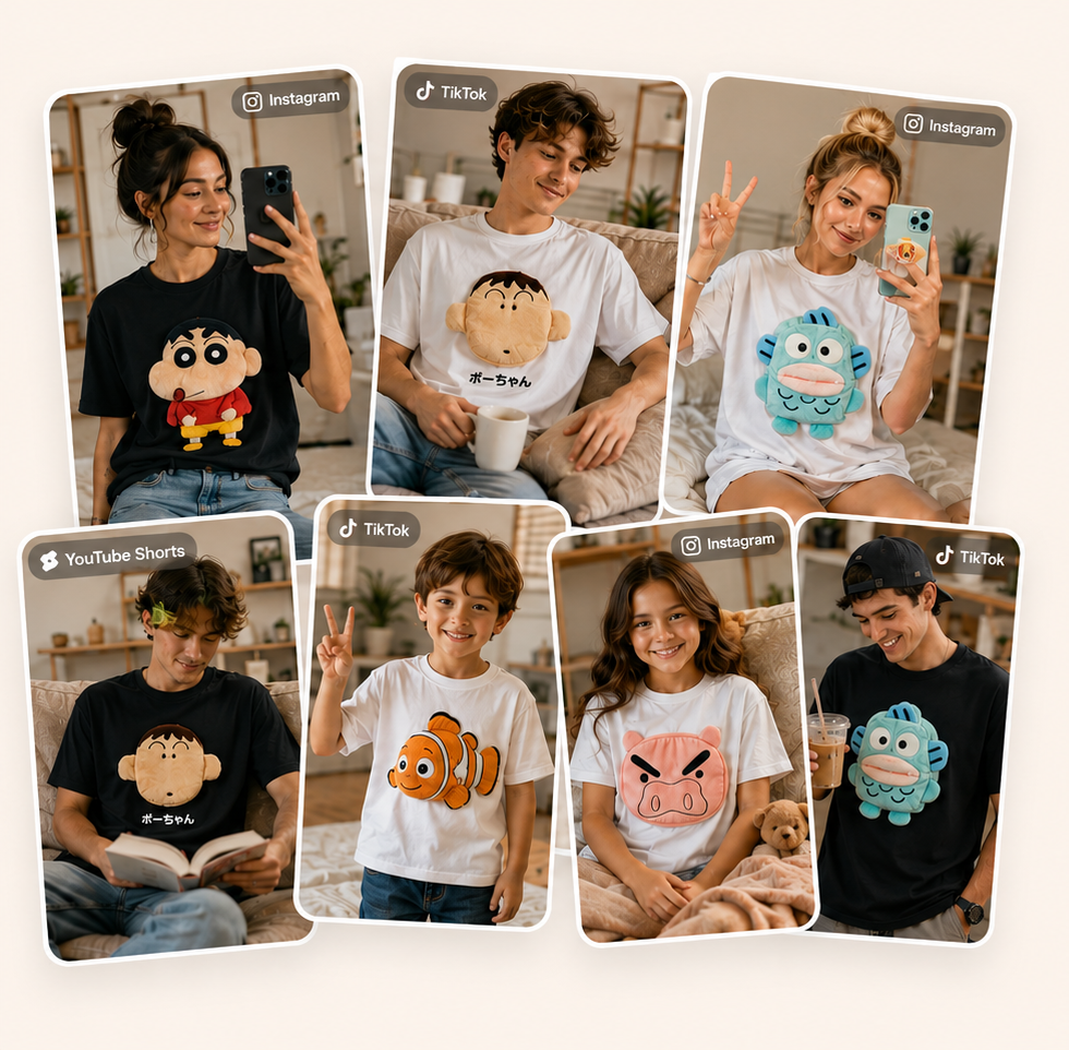PULLPAL creators sharing plush tissue tees on social media